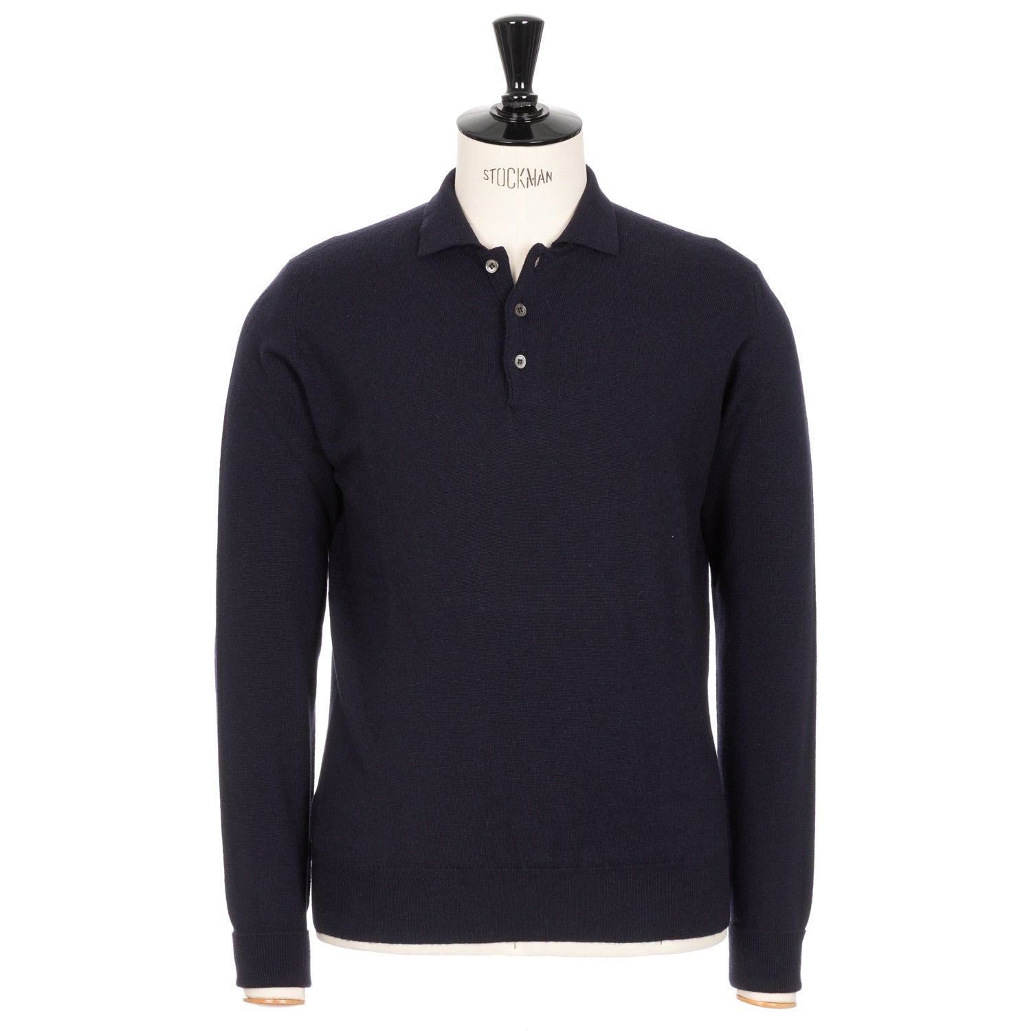 Knitted polo "Oxton Sportshirt" made of fine Scottish 1-Ply cashmere